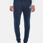 Men Navy Blue Solid Slim-Fit Jogger